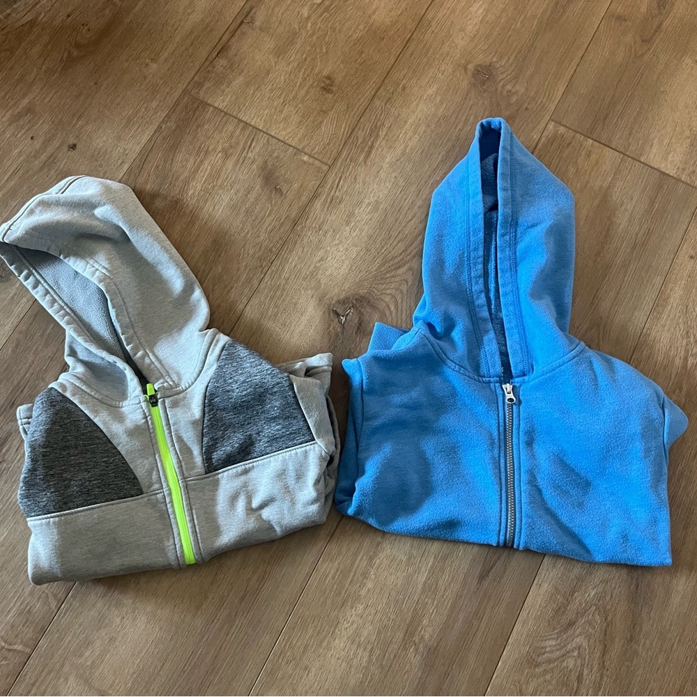 Blue and Gray Toddler Hoodies 3T